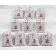 thumbnail image 5 of Darling Souvenir White Rabbit & Egg Easter Party Supplies Favor BagsDrawstring Pouches15 Pieces, 5 of 5