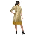 thumbnail image 2 of Moomaya Short Sleeve Dress For Women Printed Cotton Evening Dress Casual Wear, 2 of 6