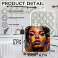 thumbnail image 2 of BaHomeck Heat Resistant Hot Pads 4 pack Beautiful Black Woman With Colorful Makeup Afro Hairstyle Square Pot Holder for Kitchen Cooking oven And BBQ grill with Hanging Loop Potholder machine washable, 2 of 5