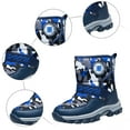 thumbnail image 6 of Zshosam Girl Snow Boots Toddler Winter Snow Boots Waterproof Insulated Boys Girls Hiking Boots Size 4,(Dark Blue Big Kids 4), 6 of 7