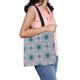 thumbnail image 2 of Bolsa de lona reutilizable ABPHQTO con diseño de mandala de pavo real y plumas 36x41 cm, 2 of 2