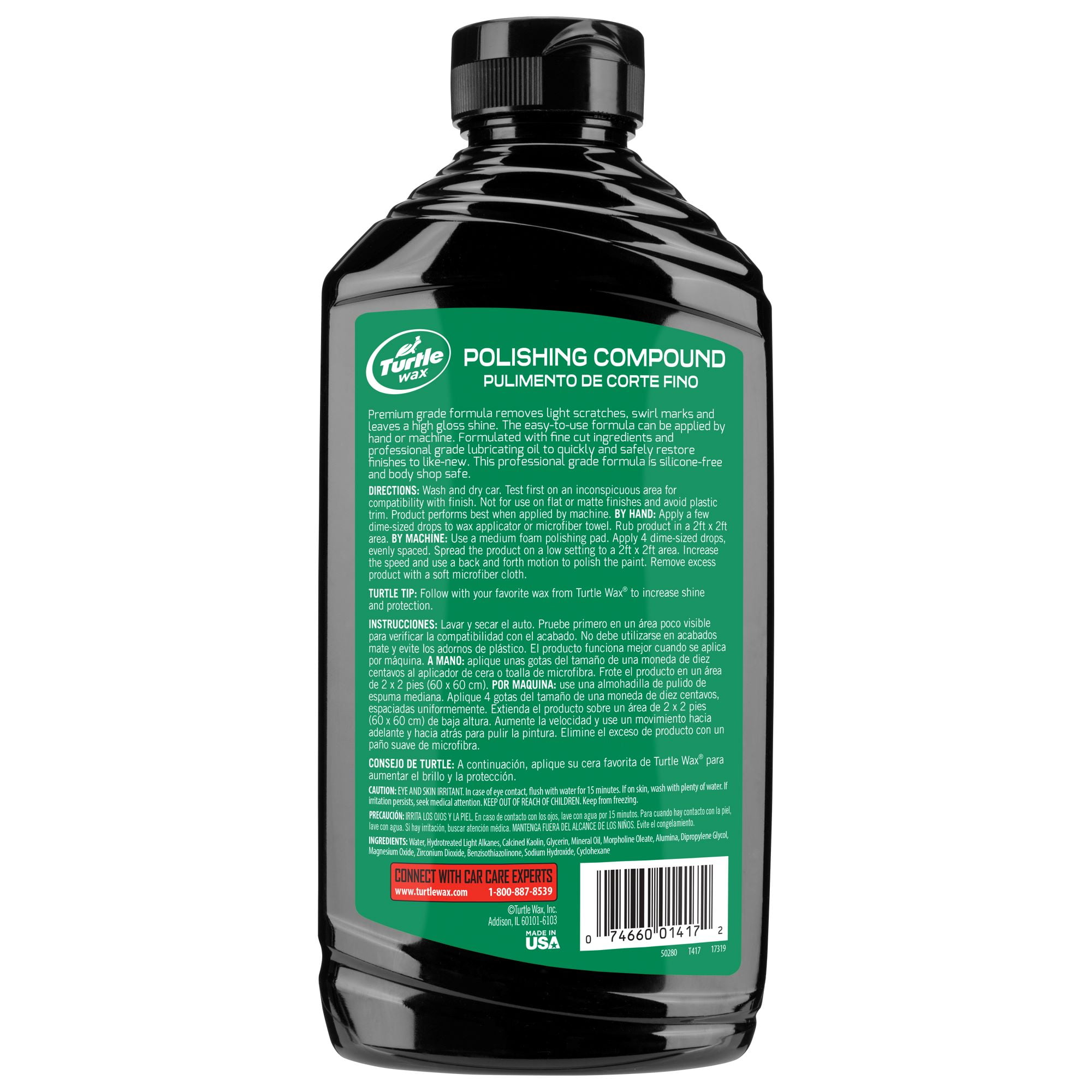 Turtle Wax 50793 Clean Finish Premium Grade Polishing Compound, 18 oz