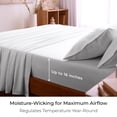 thumbnail image 4 of Mellanni Sheet Set Iconic Hotel Luxury Brushed Microfiber, Deep Pocket Sheet, 4 Piece Queen White, 4 of 7