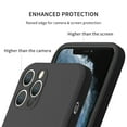 thumbnail image 4 of Apple iPhone 12 Pro (6.1") Case Microfiber Liner Gel Rubber Protection Liquid Silicone with Ring Holder Stand Strap Cover for iPhone 12 Pro [Black], 4 of 8