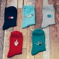 thumbnail image 4 of Autumn Winter Funny Cartoon Solid Color Elastic Cotton Middle Tube Crew Socks, 4 of 8