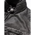 thumbnail image 5 of Men's retro thickened jacket multi-pocket coat stand-up collar PU leather jacket plus size jacket motorcycle suit, 5 of 8