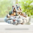 thumbnail image 4 of HomelyJoy Christmas House Shape Ornaments - Detailed Mini Home Decor for Xmas Tree Hanging, Gift, or as Part of Your festive Christmas Village Scene, 4 of 7