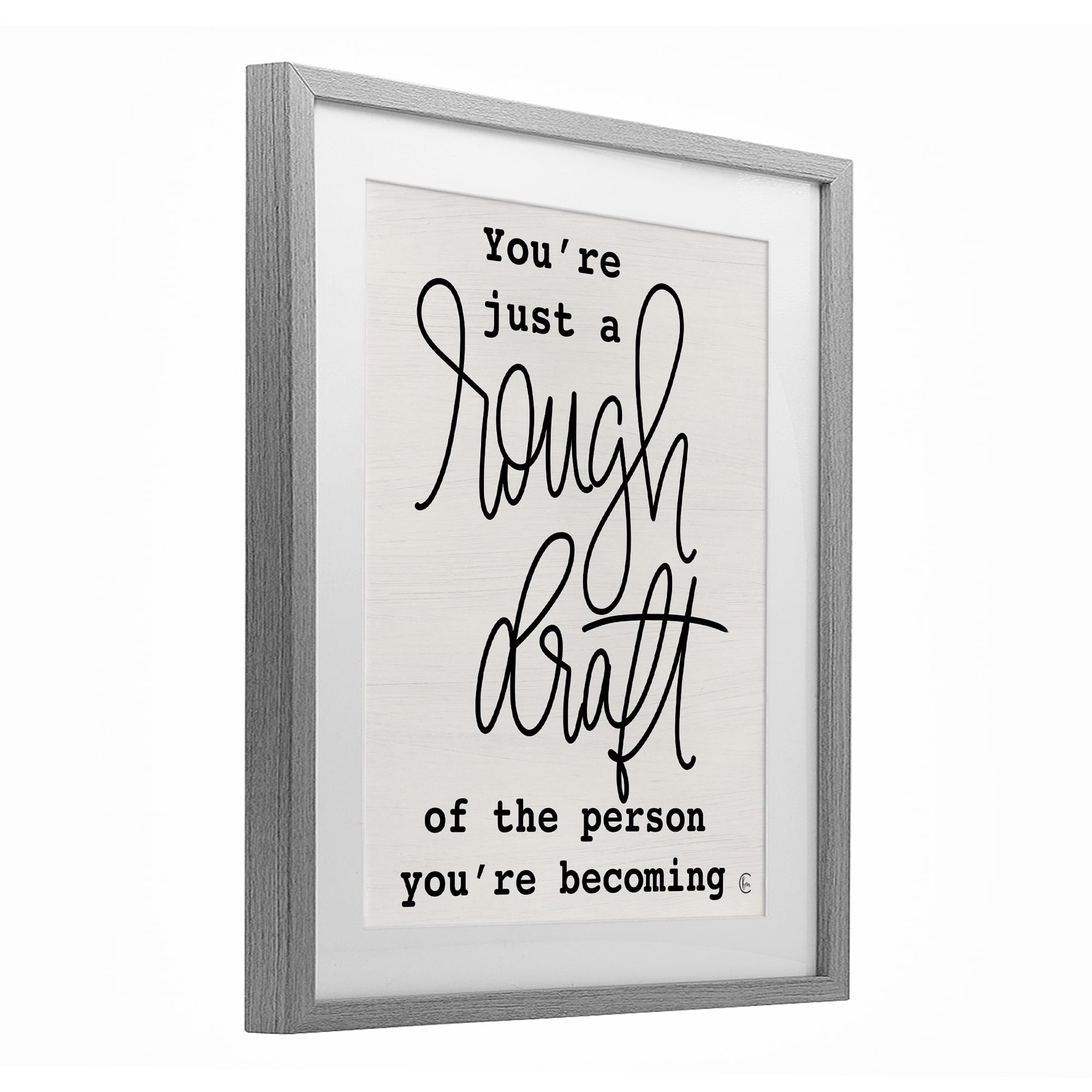 Stupell Industries Rough Draft Of Person Gray Framed Print Under Glass, design by Fearfully Made Creations