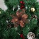 thumbnail image 1 of Flores de flor de Pascua de Navidad, 10 piezas de flores artificiales de flor de Pascua con purpurina, flores de Navidad artificiales para decoraciones de árboles de Navidad, bodas kaili Sencillez, 1 of 5