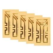 5pcs Cell Phone Booster Portable Cell Phone Signal Booster Rectangle Mobile Phone Enhancement Stickers Signal Patch Cell Phone Booster Chip for Enhance Mobile Phone Gold Tone