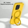 thumbnail image 2 of Allytechgroup EVA Case for iPhone 15 Pro Max with Stand, Support Wireless Charging Slim Phone Case with Kickstand for Kids Shockproof Protective Bumper for iPhone 15 Pro Max, Yellow, 2 of 5