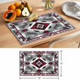 thumbnail image 6 of Red Grey Placemats Set of 8, White Bohemian Vintage Ethnic Texture Non-Slip Place Mats Washable Table Mats for Kitchen Dining Table Decorations Indoor/Outdoor, 6 of 9