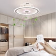 thumbnail image 2 of 1B Ceiling Fan With Led Light Dimmable Remote Control Night Light 19 Inch Low Profile 5 Blades Quiet For Bedroom Bathroom Indoor Home Decor, 2 of 9