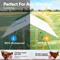 thumbnail image 5 of Quictent Large Metal Chicken Coop Run W/Nesting Box for 30+ Poultry with Heavy Duty Wire Mesh and Waterproof Roof Cover, Outdoor Walk-in Cage Peak Hen House for Yard Farm, 18x9x6.6FT, 5 of 8