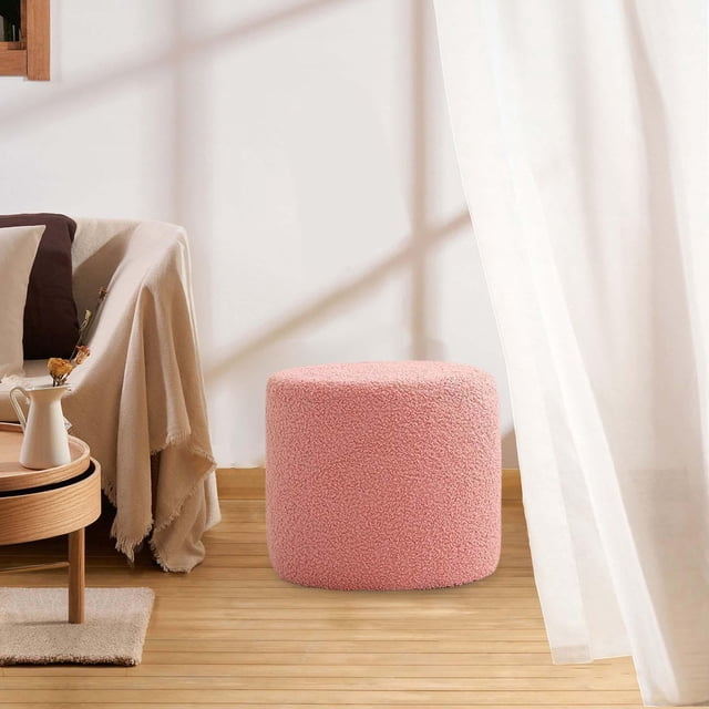 Reposapiés pequeño perfecl otomano Taburete acolchado rosa