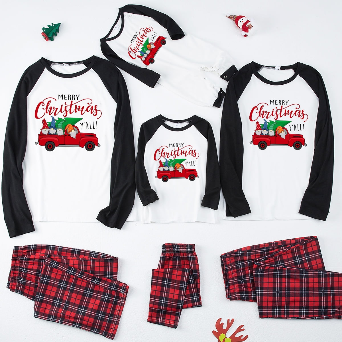 Red truck family pajamas sale