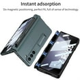thumbnail image 5 of SaniMore Case for Samsung Galaxy Z Fold 5 7.6" 2023, Magnetic Pen Slot Hinge Protection Foldable Bracket [HD Tempered Film Screen Protctor] Full Protection Shockproof Stand Shell, Gray, 5 of 10