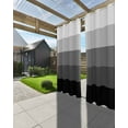 thumbnail image 3 of nqOlkjepod Outdoor Curtains for Patio Waterproof, Black Grey Ombre Outdoor Privacy Panels Grommet, Modern Abstract Art Farmhouse Striped Blackout Outside Curtains for Porch/Cabana 54"x108", 1 Panel, 3 of 8
