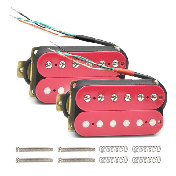 1Set Colorful Humbucker Electric Guitar Pickup Coil Spliting Pickup Dual Coill Pickup 4 Conduct Cable N-7.5K/B-15K Output