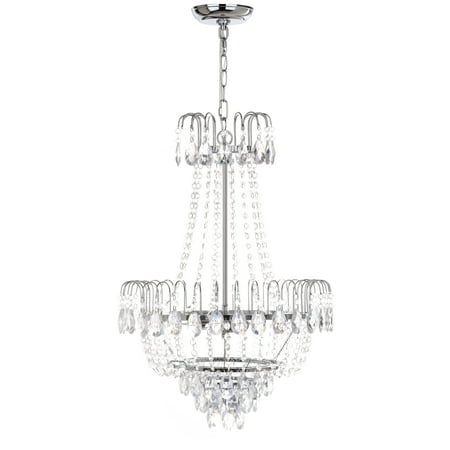 Cosmopolitan 3 Light Pendant - Safavieh Sonja 3 Light 18 In. Dia Pendant, Chrome/Clear