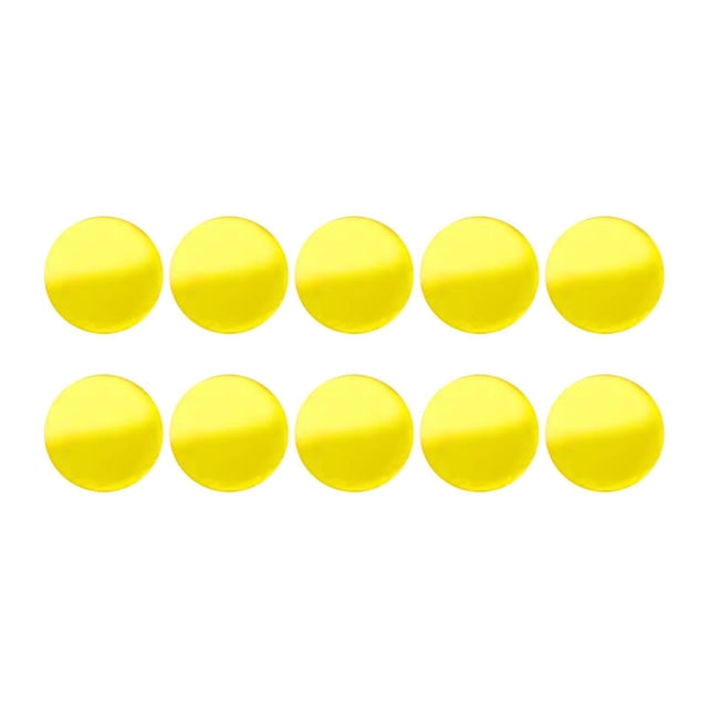 10 piezas de almohadillas acrílicas de repuesto para puntas de tacos de billar con lámina protectora amarillo