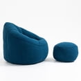 thumbnail image 3 of Jopath Bean Bag Chair with Footstool, Lazy Sofa for Adults and Kids, Floor Sofa for Gaming Reading Living Room Bedroom Blue, 3 of 8