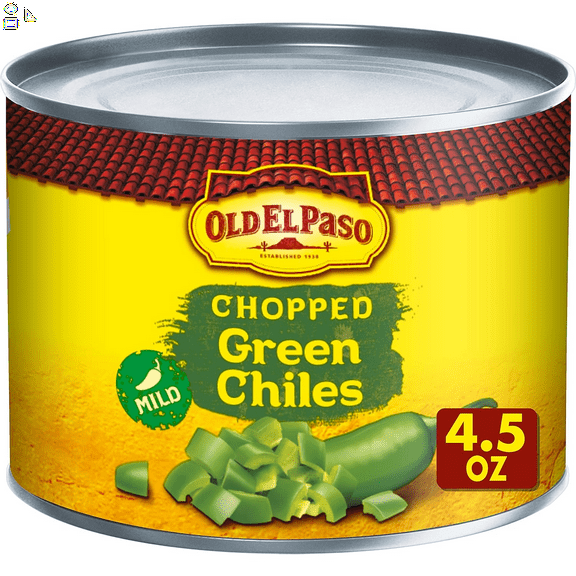 Old El Paso Mild Chopped Green Chiles, 1 Ct., 4.5 Oz. Packaging may vary
