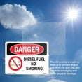thumbnail image 6 of Diesel Fuel No Smoking OSHA Danger Rigid Plastic Sign 14 Inch x 10 Inch - 5 Pack, 6 of 8