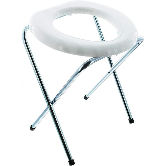 Army Universe Portable Camping Toilet Folding Commode Outdoor Emergency Mobile Travel Potty Seat with 16 Plastic Replacement Sanitary Bags