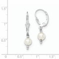 thumbnail image 3 of Sterling Silver Freshwater Cultured Pearl & Bead Leverback Dangle Earrings, 3 of 3