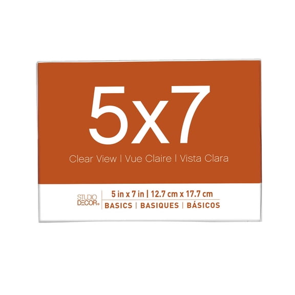 Studio Decor Acrylic Horizontal Bent 5" x 7" Frame, Basics, 24 Pack