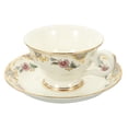 thumbnail image 3 of 1 Set of Ceramic Tea Cup with Saucer Exquisite Milk Mug Ceramic Tableware, 3 of 8