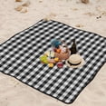 thumbnail image 6 of GZHJMY White Black Plaid Large Picnic & Outdoor Beach Blanket, Waterproof Foldable Sandproof 3-Layer Picnic Mat for Camping,Hiking,Travel,Park,Concerts,78"X 78", 6 of 6
