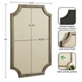 thumbnail image 2 of Hogan Framed Scalloped Decorative Wall Pinboard, Rustic Brown, 24 x 36, Rustic Farmhouse Bulletin Board for Wall Organization and Decorative Displays, 2 of 7