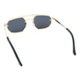 thumbnail image 7 of Metal Rim Geometric Octagonal Double Bridge Retro Hustler Luxe Sunglasses Gold - Black, 7 of 7