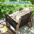 thumbnail image 4 of MeetLeisure Outdoor Patio Chair, High Back Upholstered Armchairs with Zipped and Water Resistant Cushions, Canadian Hemlock Wood Furniture for Bistro, Garden, Porch(Beige/Brown), 4 of 10