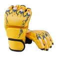 thumbnail image 4 of Gants de Boxe Respirants Équipement de Protection pour Hommes Femmes Sac de Frappe Griffe de Tigre Jaune, 4 of 9