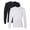 Black+White 2 Pack, variant on Unisex Fine Jersey Long Sleeve T-Shirts, Crewneck Tee Shirt 100% Ring-spun Cotton Tee (Cranberry , XL)