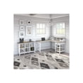 thumbnail image 3 of Bush Furniture Mayfield Bureau d'Ordinateur en L 60W avec Organisateur de Bureau et Bibliothèque à 6 Cubes, Shiplap Gris/blanc Pur, 3 of 6