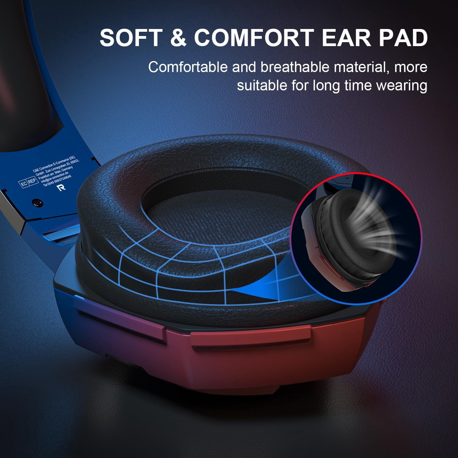 RGB Gaming Headset with Noise Cancelling Mic for PS4/PS5/Xbox One/PC/Nintendo Switch, Stereo Sound & Over-Ear Comfort