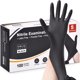 thumbnail image 1 of Guantes de nitrilo Schneider negros de 4 mil, sin látex, talla grande, 1 of 8