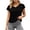 Black, variant on Tqcoqu Womens Open Back Workout Tops Loose Short Sleeve V-Neck Solid Casual Tops,Army Green Women's S-XXL