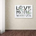 thumbnail image 3 of Trademark Fine Art "Love More Worry Less" Canvas Art by Kellie Day, 3 of 3