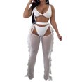 thumbnail image 2 of 1 98% Polyester 2% Spandex Sexy Mesh Beaded Wood Ear Trio Set, 2 of 7