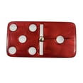 thumbnail image 3 of Marion & Co. Domino Double Six Red Marbleized Tiles Jumbo Tournament Size with Spinners in Elegant Black Velvet Case, 3 of 4