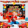 thumbnail image 4 of Fire Truck Birthday Party Supplies, 114pcs Firetruck Birthday Decorations & Tableware Set - Fire Truck Party Plates Cups Napkins & Firefighter Themed Balloon Backdrop etc Fire Truck Party Supplies, 4 of 8