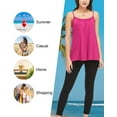 thumbnail image 5 of Vaslanda Camisoles for Women with Built in Bra Adjustable Strap Tank Tops Cami Sleeveless Summer Tops, 5 of 6