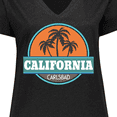 thumbnail image 4 of Inktastic Carlsbad California Women's Plus Size V-Neck T-Shirt, 4 of 5