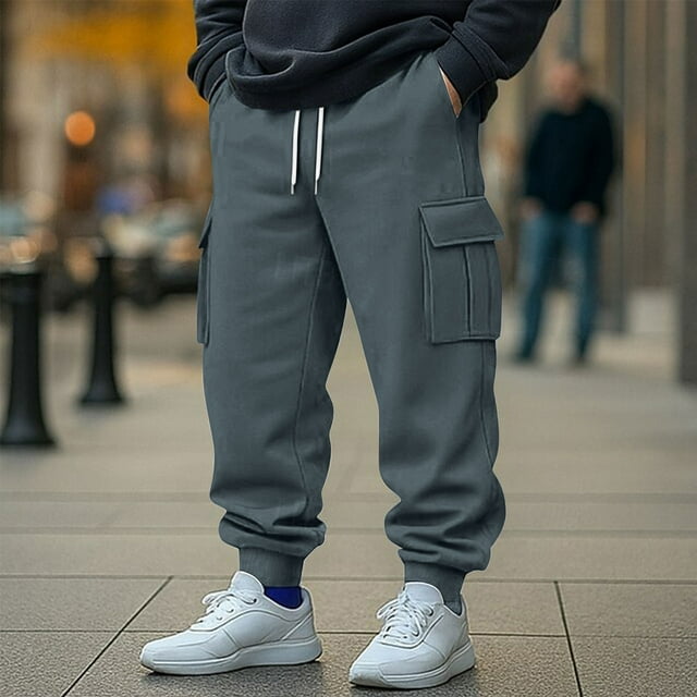 sageysalite Sweatpants for Men Casual Cargo Pants with Multi Pockets Drawstring Elastic Waist Workout Running Joggers Pants
