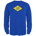 thumbnail image 1 of Born and Raised Delaware State Flag Mens Long Sleeve T Shirt Royal 3X-LG, 1 of 1